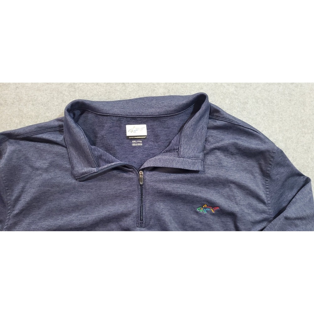Greg Norman‎ Men's Quarter Zip Pullover Blue, Size XXL - Picture 2 of 5